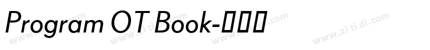 Program OT Book字体转换
